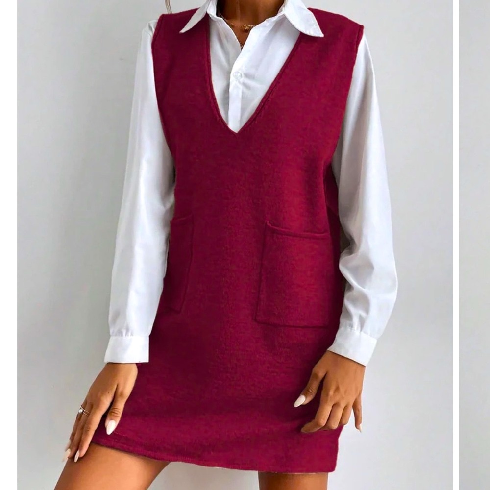 🌟HP🌟V-Neck Sweater Dress